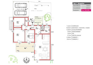 Zum vergrößern ins Bild klicken Plan Mariatrosterstraße Top 1
