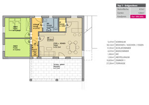 Zum vergrößern ins Bild klicken Plan Mariatrosterstraße Top 7