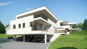 Zum Vergrößern ins Bild klicken. Rendering Petersbergen