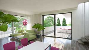 Zum Vergrößern ins Bild klicken. Rendering Petersbergen