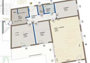 Zum Vergrößern ins Bild klicken. Lageplan Petersbergen