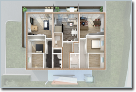 Zum Vergrößern ins Bild klicken. Rendering Projekt Petrifelderstraße